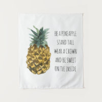 Moderne Waterverf ananas & positieve funny Quote