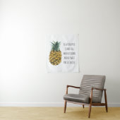 Moderne Waterverf ananas & positieve funny Quote Wandkleed (In situ)