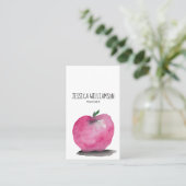 Moderne Waterverf APPLE-leraar Visitekaartje (Staand voorkant)