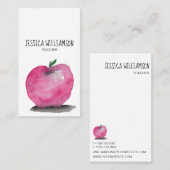 Moderne Waterverf APPLE-leraar Visitekaartje (Voorkant / Achterkant)