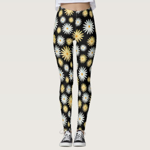 Moderne Waterverf April Daisies Pattern Leggings