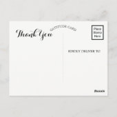 Moderne Waterverf Aqua Blue Dank u Briefkaart (Achterkant)