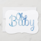 Moderne Waterverf Baby Boy Shower-uitnodigingen Kaart (Achterkant)
