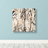 Moderne Waterverf Black Pattern   Canvas Afdruk (Insitu (Houten vloer))