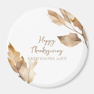 Moderne Waterverf Blad Thanksgiving Magneet