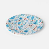 Moderne Waterverf bladeren en bessen Papieren Bordje (Gekanteld)