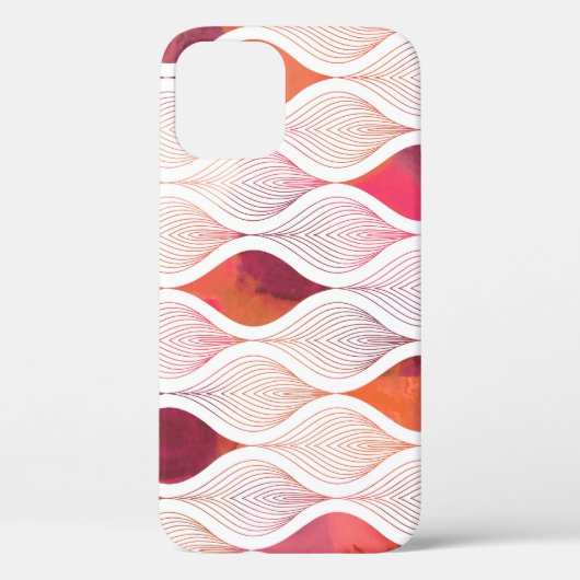 Moderne waterverf bladeren, naadloos patroon. Case-Mate iPhone case (Achterkant)
