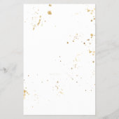 Moderne Waterverf blau roze goud Flyer (Achterkant)