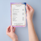 Moderne Waterverf blau roze goud Flyer (Hand)