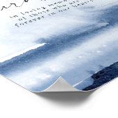 Moderne Waterverf blauw Deze kaars brandt herinner Poster (Hoek)