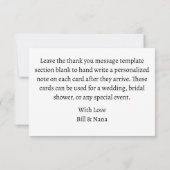 Moderne Waterverf | Blauw Hartelijk dank, veer Bedankkaart (Achterkant)