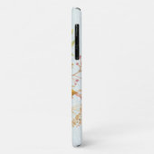 Moderne Waterverf Blauw in roze Roos Case-Mate iPhone Case (Achterkant/links)