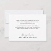 Moderne Waterverf Blauwe Bruidsdouche Bedankkaart (Achterkant)