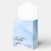 Moderne Waterverf Blauwe Wolk Negen Baby shower Bedankdoosjes (Geopend)