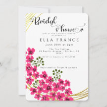 Moderne Waterverf Bloem Bruidsuitnodiging