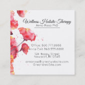 *~* Moderne Waterverf bloem Vierkante Visitekaartje (Achterkant)