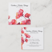 *~* Moderne Waterverf bloem Vierkante Visitekaartje (Voorkant / Achterkant)