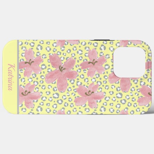Moderne Waterverf bloemen en dierenprint Case-Mate iPhone Case (Achterkant (horizontaal))