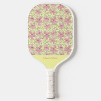 Moderne Waterverf bloemen en dierenprint Pickleball Paddle