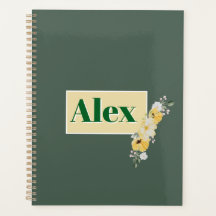 Moderne waterverf bloemen & groene achtergrond