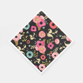 Moderne Waterverf bloemenpatroonfeest Servet (Hoek)