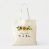 Moderne Waterverf Bloemige Zonnebloem Bruidsdouche Tote Bag (Voorkant)