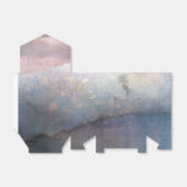 Moderne Waterverf Blue & Roos Gold Pink Favor Bedankdoosjes (Uitgevouwen)