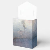 Moderne Waterverf Blue & Roos Gold Pink Favor Bedankdoosjes (Geopend)