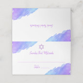 Moderne Waterverf Blue Star Bat Mitzvah #LC (Buitenkant ongevouwen)