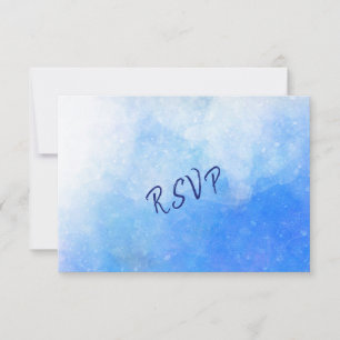 Moderne Waterverf Blue White Greek Wedding RSVP