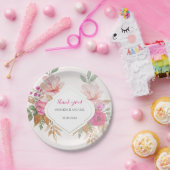 Moderne Waterverf Boho Bloemstuk Papieren Bordje (Feest)