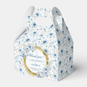 Moderne Waterverf Boho Pastel Blue Gold Wedding Bedankdoosjes (Voorkant Zijde)