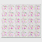 Moderne Waterverf Boho Violet Floral Elegant Cadeaupapier (Vlak)