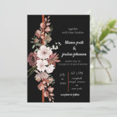 Moderne Waterverf boho Wedding Uitnodiging (Staand voorkant)