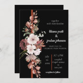 Moderne Waterverf boho Wedding Uitnodiging (Voorkant / Achterkant)