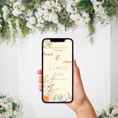 moderne waterverf botanische bruiloft kaart