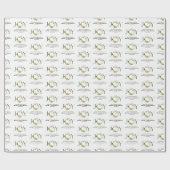 Moderne waterverf botanische feestdag cadeaupapier (Vlak)