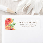 Moderne Waterverf botanische flora Etiket (Insitu)