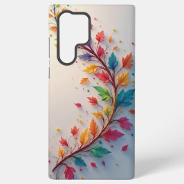 Moderne waterverf botanische takbladgrafiek samsung galaxy hoesje