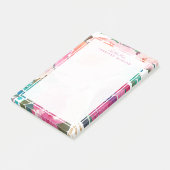 Moderne Waterverf botanische tuinbloemen Post-it® Notes (Schuin)
