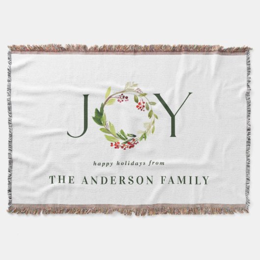 Moderne waterverf botanische vreugde deken (Voorkant)