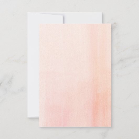 Moderne Waterverf Bruidsdouche Uitnodiging roze (Achterkant)