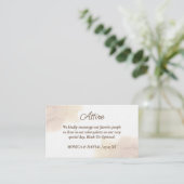 Moderne Waterverf Bruiloft Gast Kleding Jurk Code Informatiekaartje (Staand voorkant)