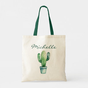 Moderne Waterverf Cactus Cactussen Woestijn Succul Tote Bag