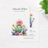 Moderne waterverf Cactus oorbel display kaart (Bureau)