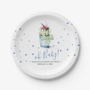 Moderne Waterverf Cactus Papieren Bordje