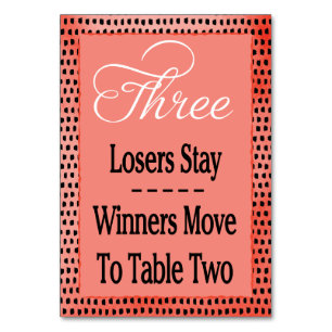 Moderne Waterverf Cherry Red Bunco-kaart #3 Kaart