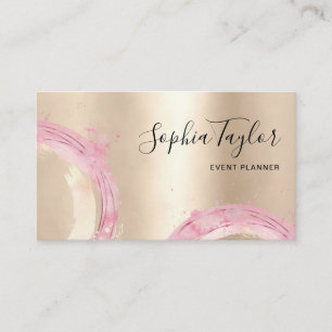 Moderne Waterverf Circles Abstract Gold Foil Visitekaartje