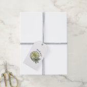 Moderne Waterverf Citrus Zomertuin Dank u Cadeaulabel (Met Touw)