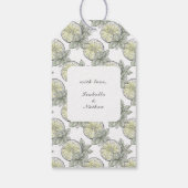 Moderne Waterverf Citrus Zomertuin Dank u Cadeaulabel (Achterkant)